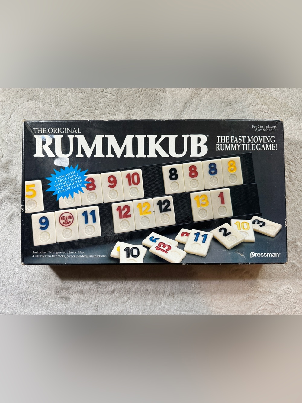 Pressman The Original Rummikub Strategy Tile Game w/ Racks & Number Tiles 1994